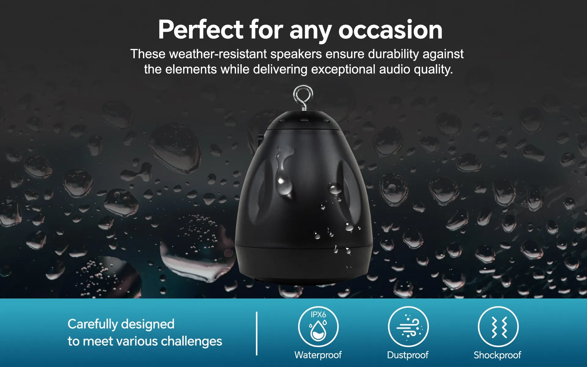 5-1.4” 2-Way Pendant Hanging Speaker (ODP-HS-518BK)