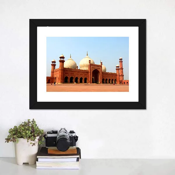 Badshahi Mosque In Daylight  Pakistan Canvas Wall Art