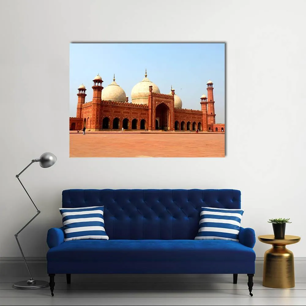 Badshahi Mosque In Daylight  Pakistan Canvas Wall Art