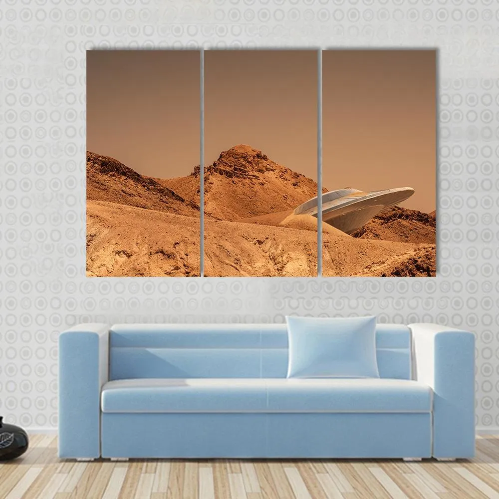 Beautiful View Of Mars Canvas Wall Art