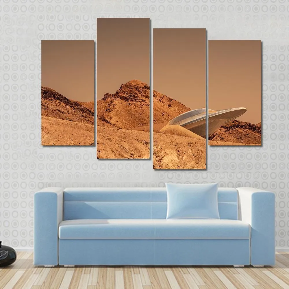 Beautiful View Of Mars Canvas Wall Art