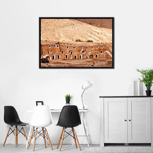 Berber Dwelling  Matmata Canvas Wall Art