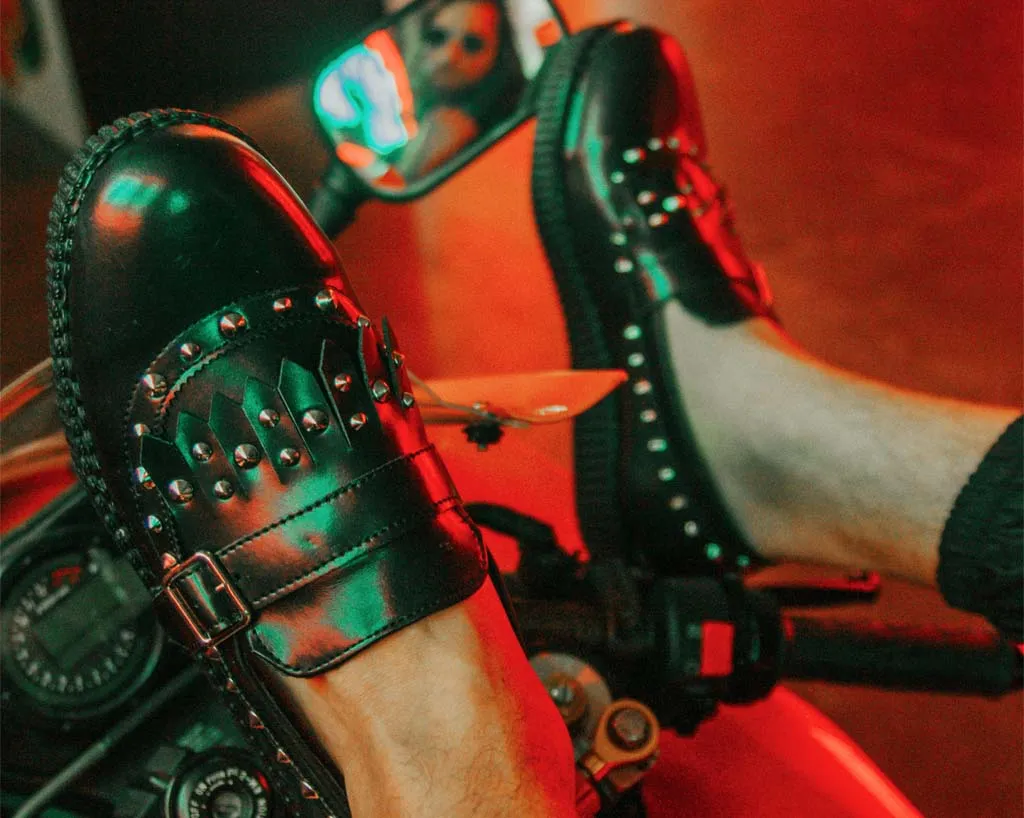 Black Studded Loafer