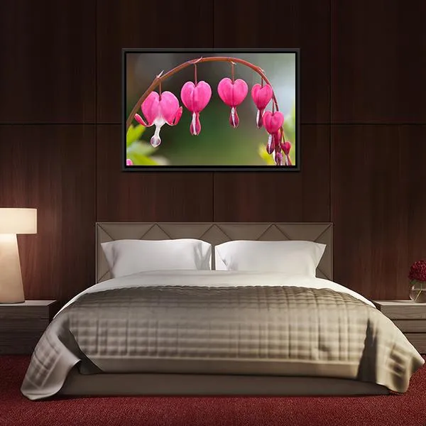 Bleeding Heart Flowers Canvas Wall Art