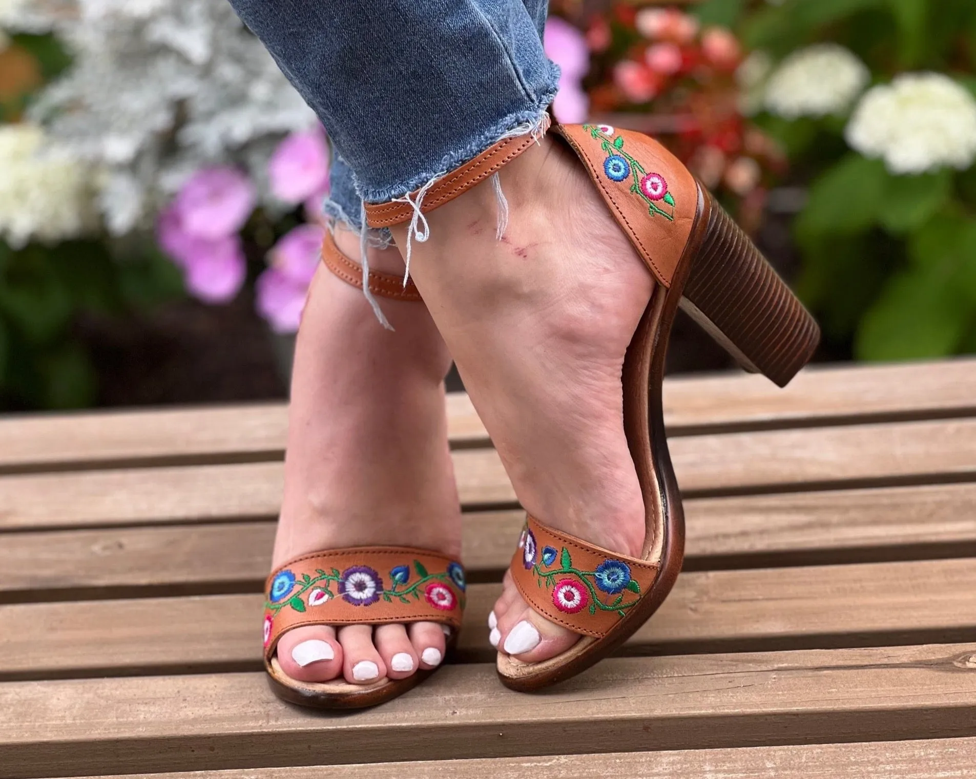 Camila Floral Heels