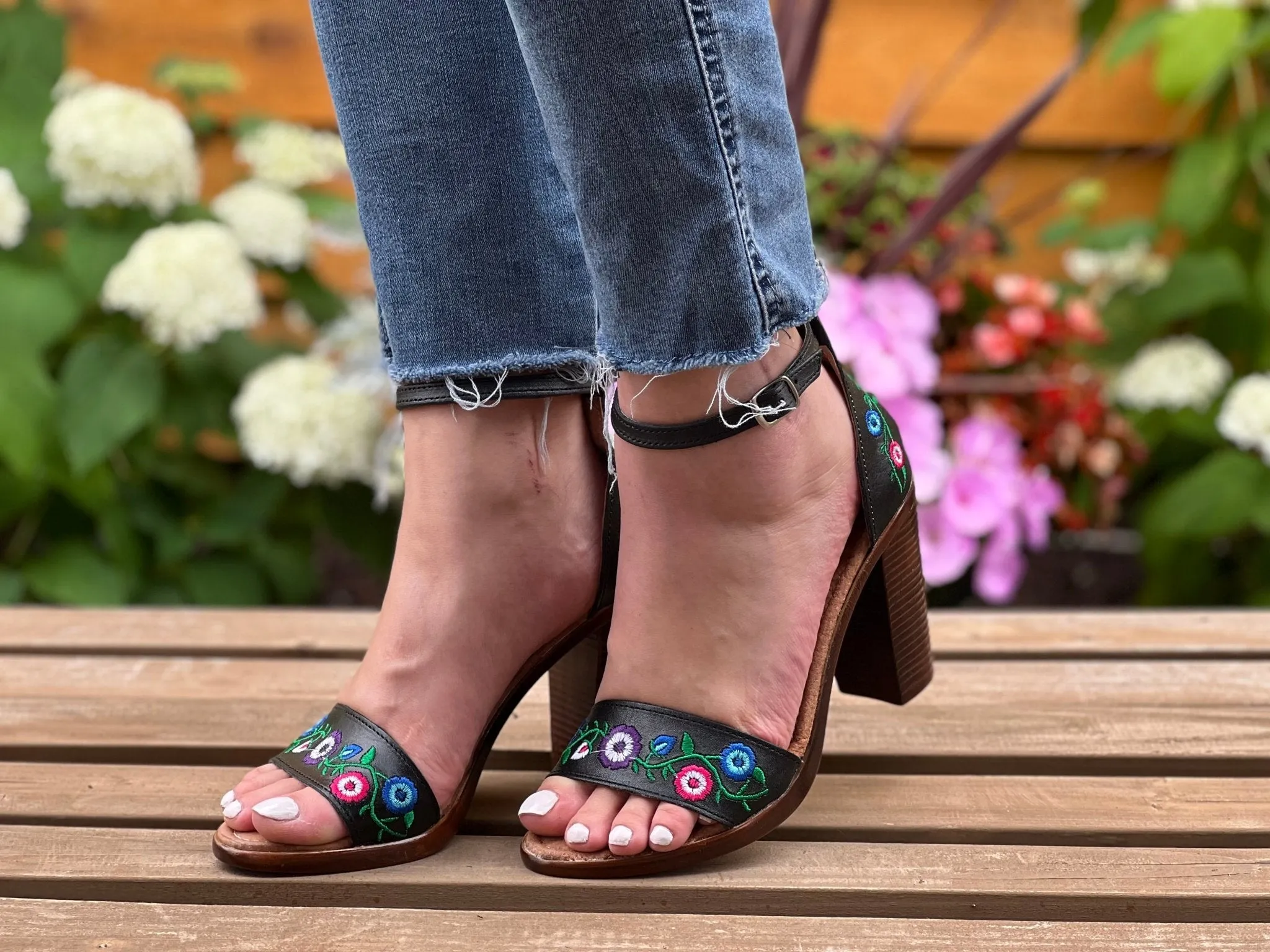 Camila Floral Heels