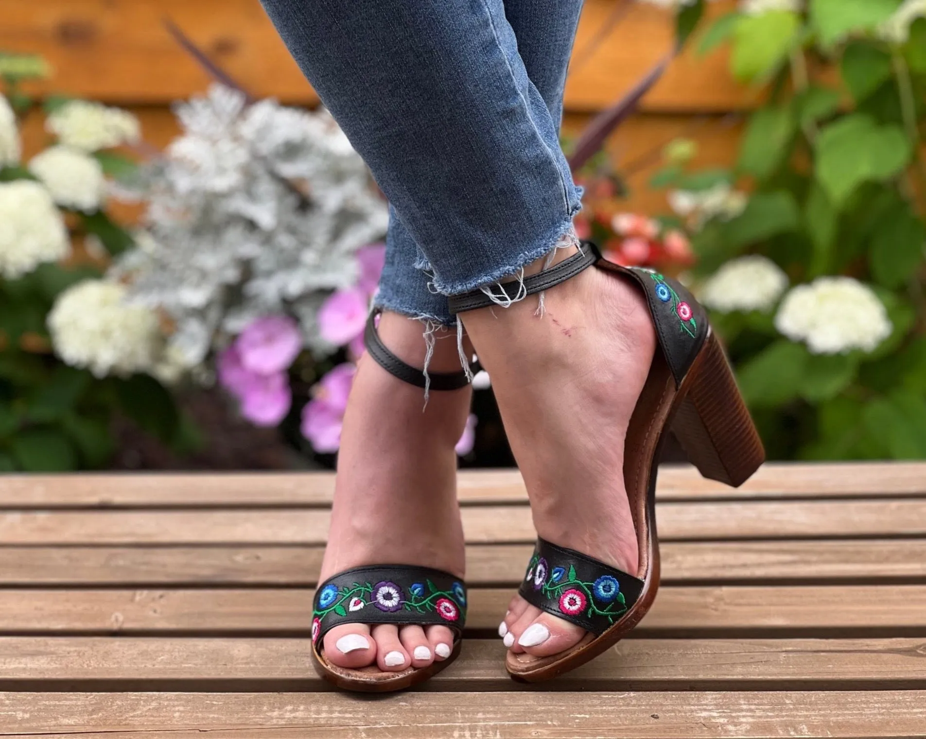 Camila Floral Heels