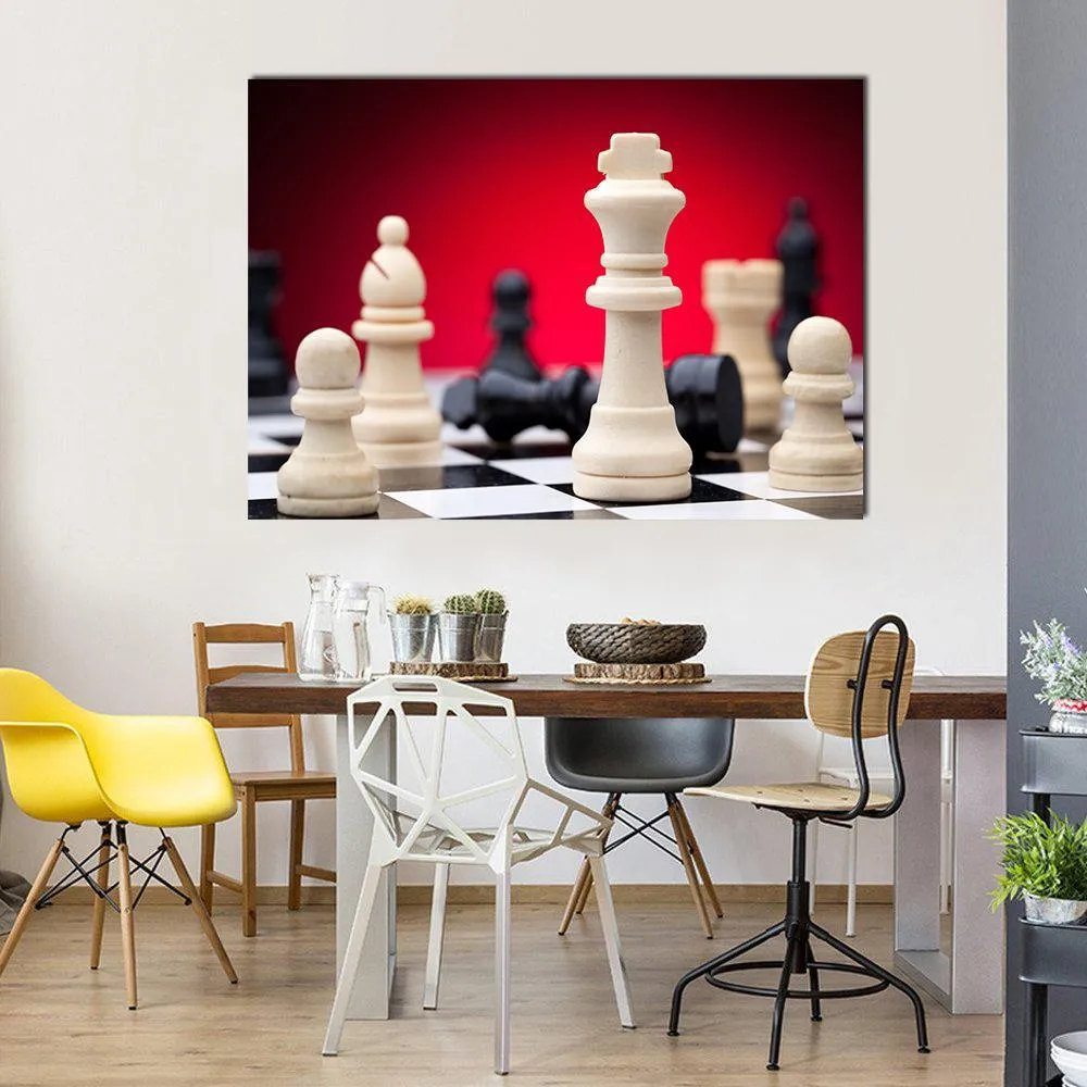 Chess Pieces Canvas Wall Art