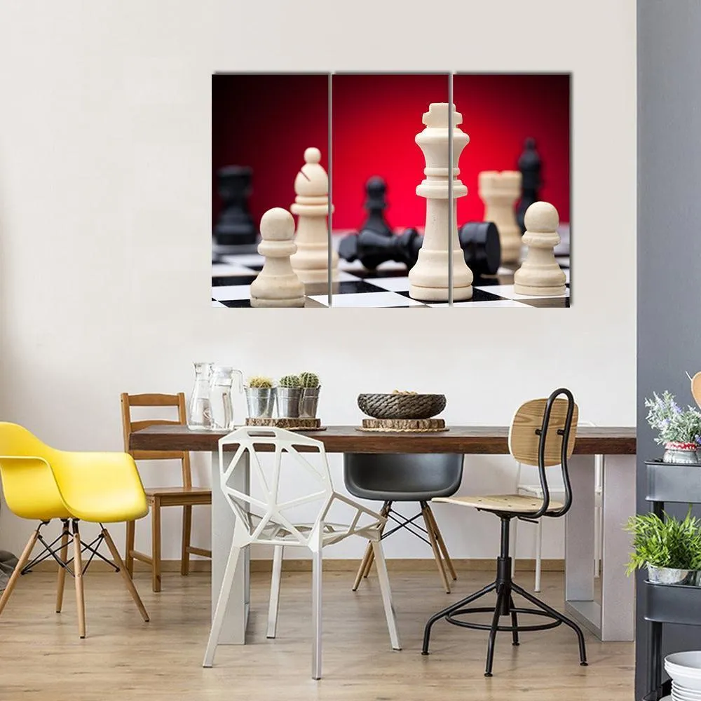 Chess Pieces Canvas Wall Art