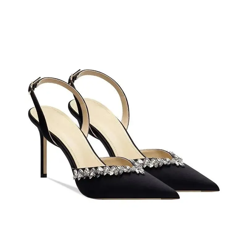 Fantasia Black Slingback Sandals