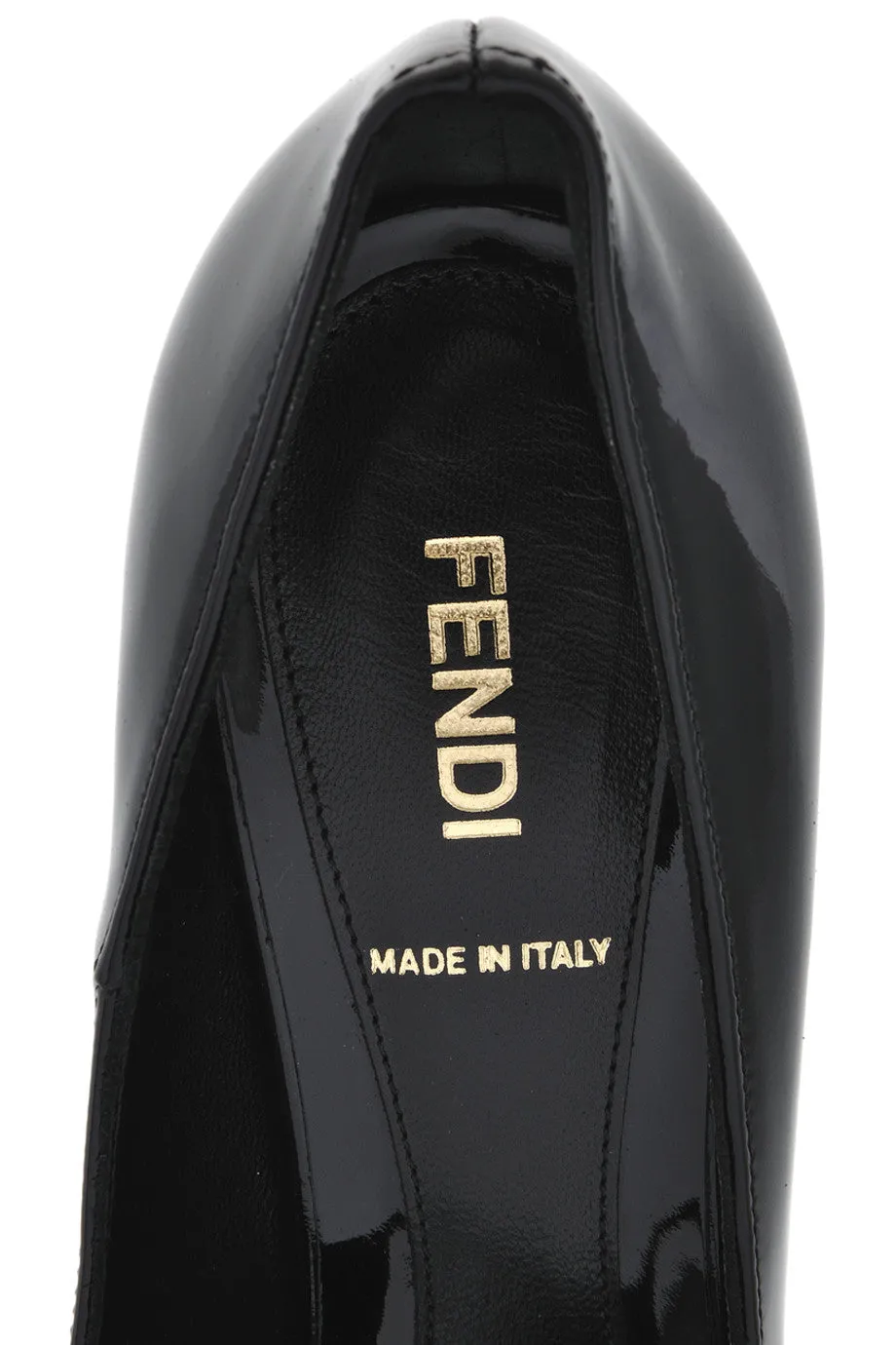 FENDI SPUNTATA VERNICE Peep Toe