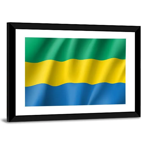 Gabon Flag Canvas Wall Art