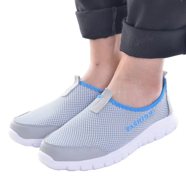 HEE GRAND  Men Shoes 2017 Summer Style Male Casual Slip On Network Breathable Mesh Shoes Men Loafers Size Plus 39-46 XMR199