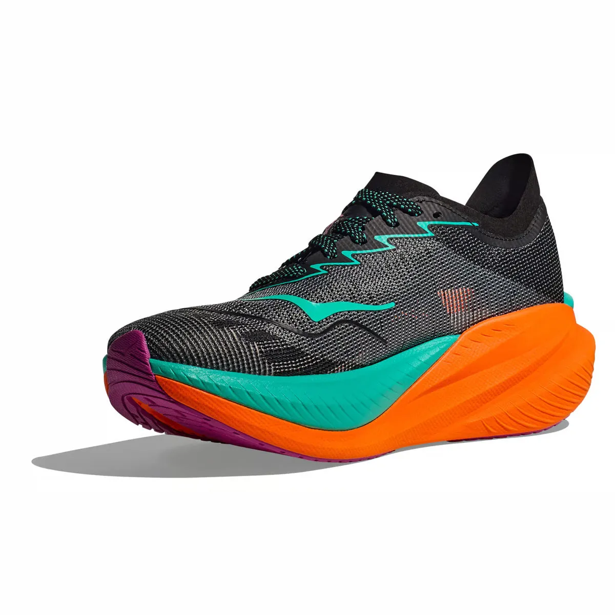 Hoka Mach X 2 Mens | Black / Electric Aqua