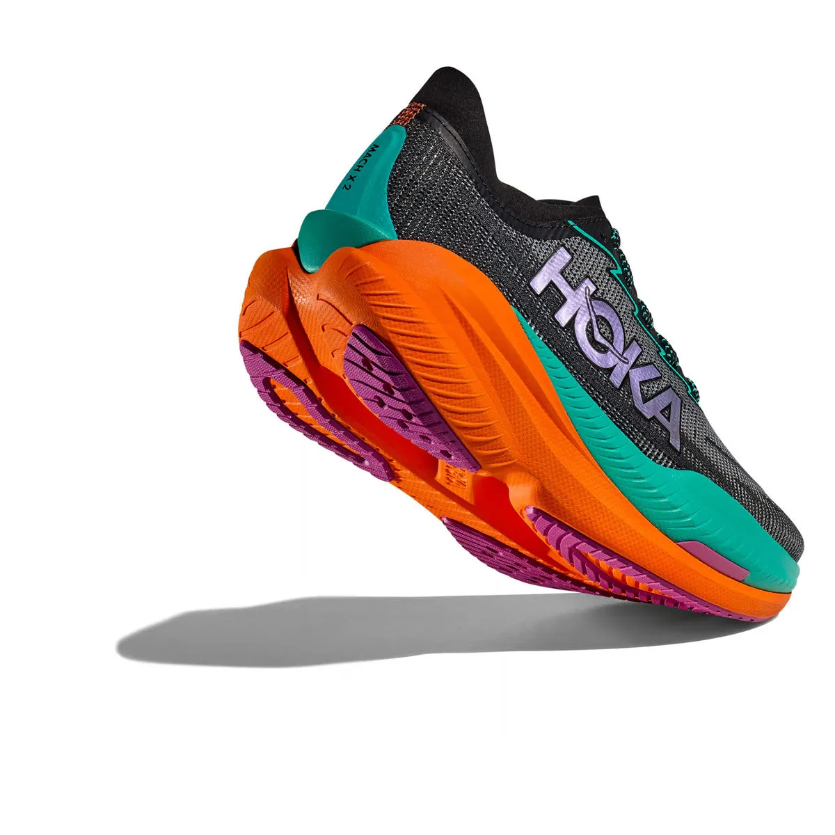 Hoka Mach X 2 Mens | Black / Electric Aqua