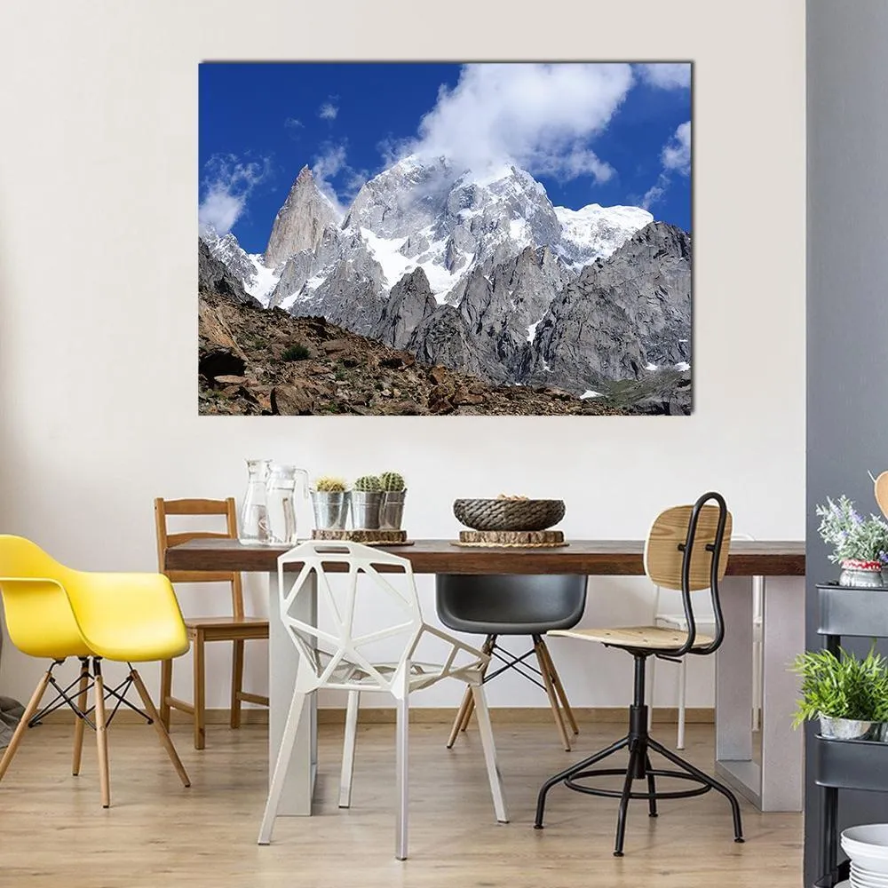 Hunza Peak In Karakoram Canvas Wall Art