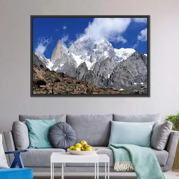 Hunza Peak In Karakoram Canvas Wall Art