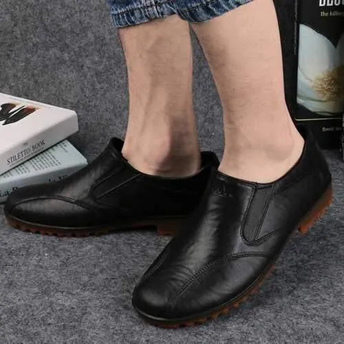 Men Casual Waterproof Flats Slip On Soft Loafers