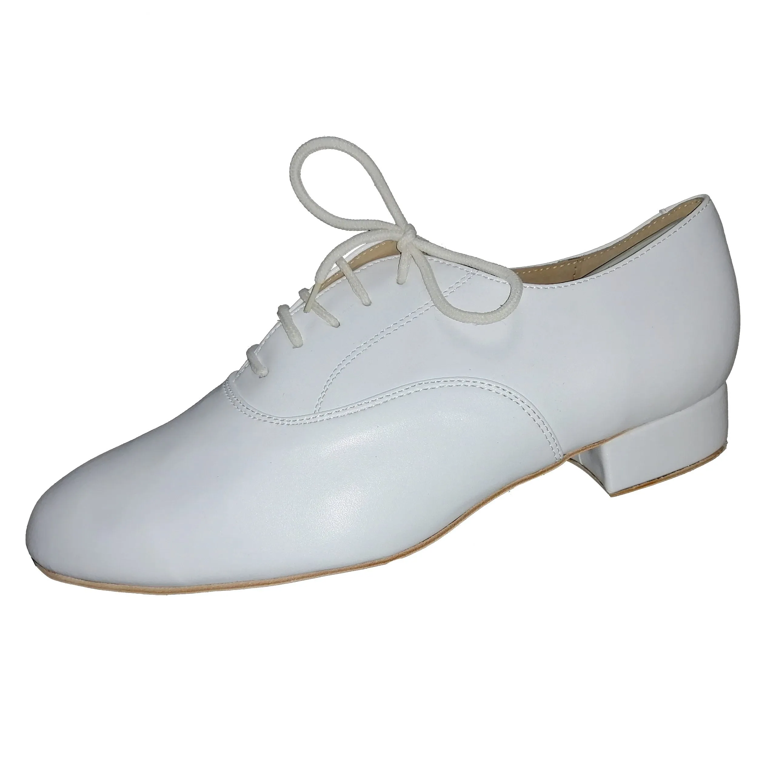 Men's Tango Shoes for Sale Leather Sole 1 inch Heel White