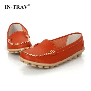 New 2017 Women genuine Leather Shoes Slip on women Flats Comfort shoes woman moccasins Spring summer shoes