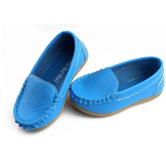 New Girls Boys PU Soft Leather Children Shoes Kids For Breathable Sneakers Flats With Fashion Soft Moccasins Kids Shoes Loafers