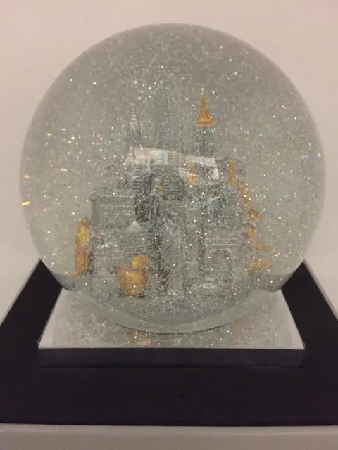 New York City Silver Snow Globe