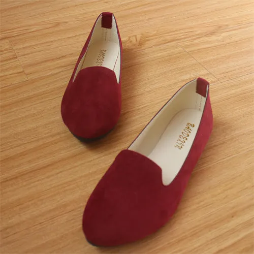 Plus Size Shoes Women Flats Candy Color Woman Loafers