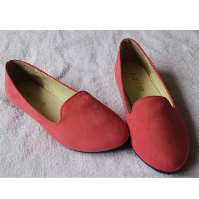 Plus Size Shoes Women Flats Candy Color Woman Loafers