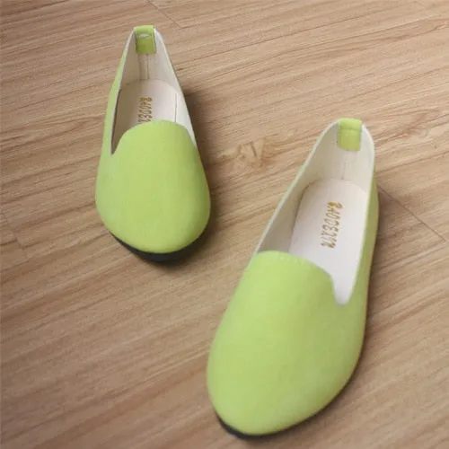 Plus Size Shoes Women Flats Candy Color Woman Loafers