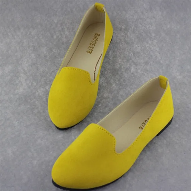 Plus Size Shoes Women Flats Candy Color Woman Loafers