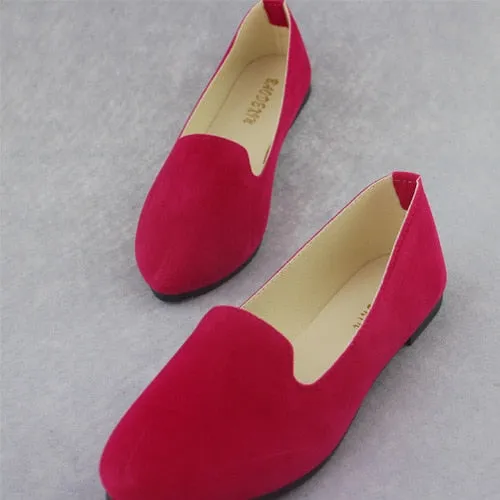 Plus Size Shoes Women Flats Candy Color Woman Loafers