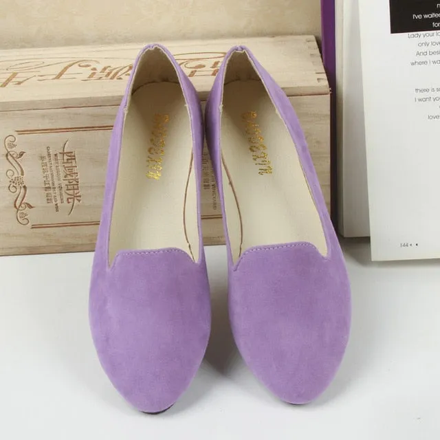 Plus Size Shoes Women Flats Candy Color Woman Loafers