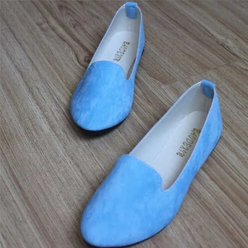 Plus Size Shoes Women Flats Candy Color Woman Loafers