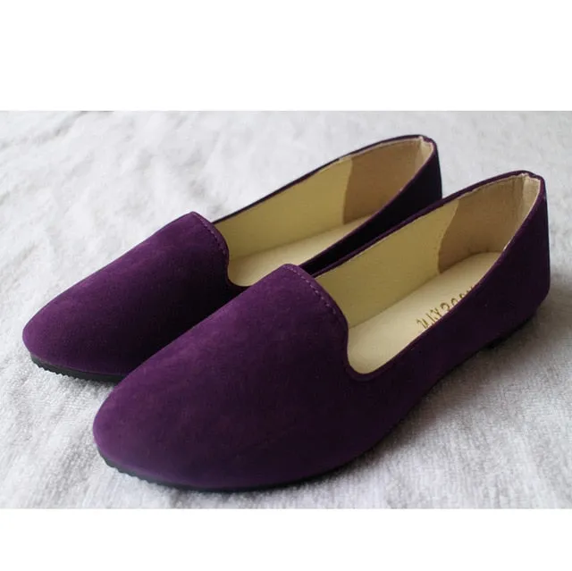 Plus Size Shoes Women Flats Candy Color Woman Loafers