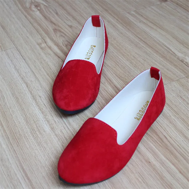 Plus Size Shoes Women Flats Candy Color Woman Loafers