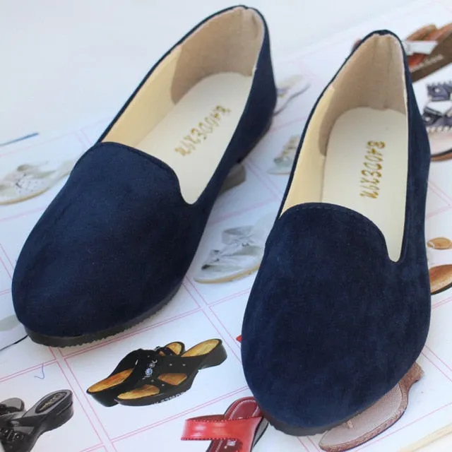 Plus Size Shoes Women Flats Candy Color Woman Loafers