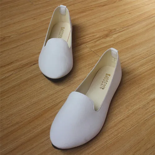 Plus Size Shoes Women Flats Candy Color Woman Loafers