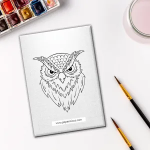 Pre Marked DIY Canvas - Owl Style 4