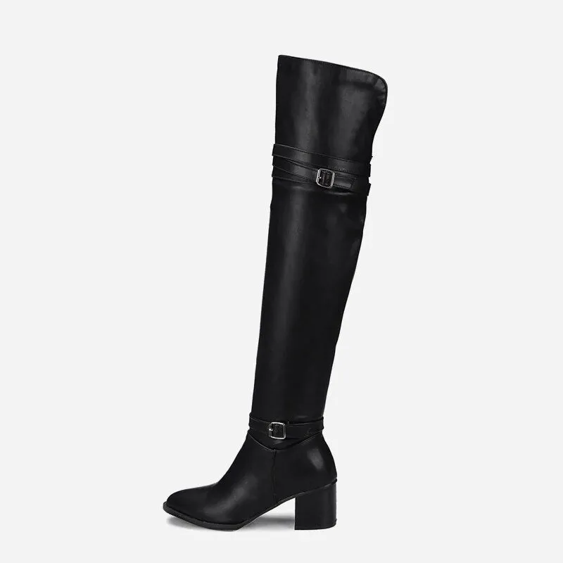 Pre Order:  Plush Thigh-High Riding Boots