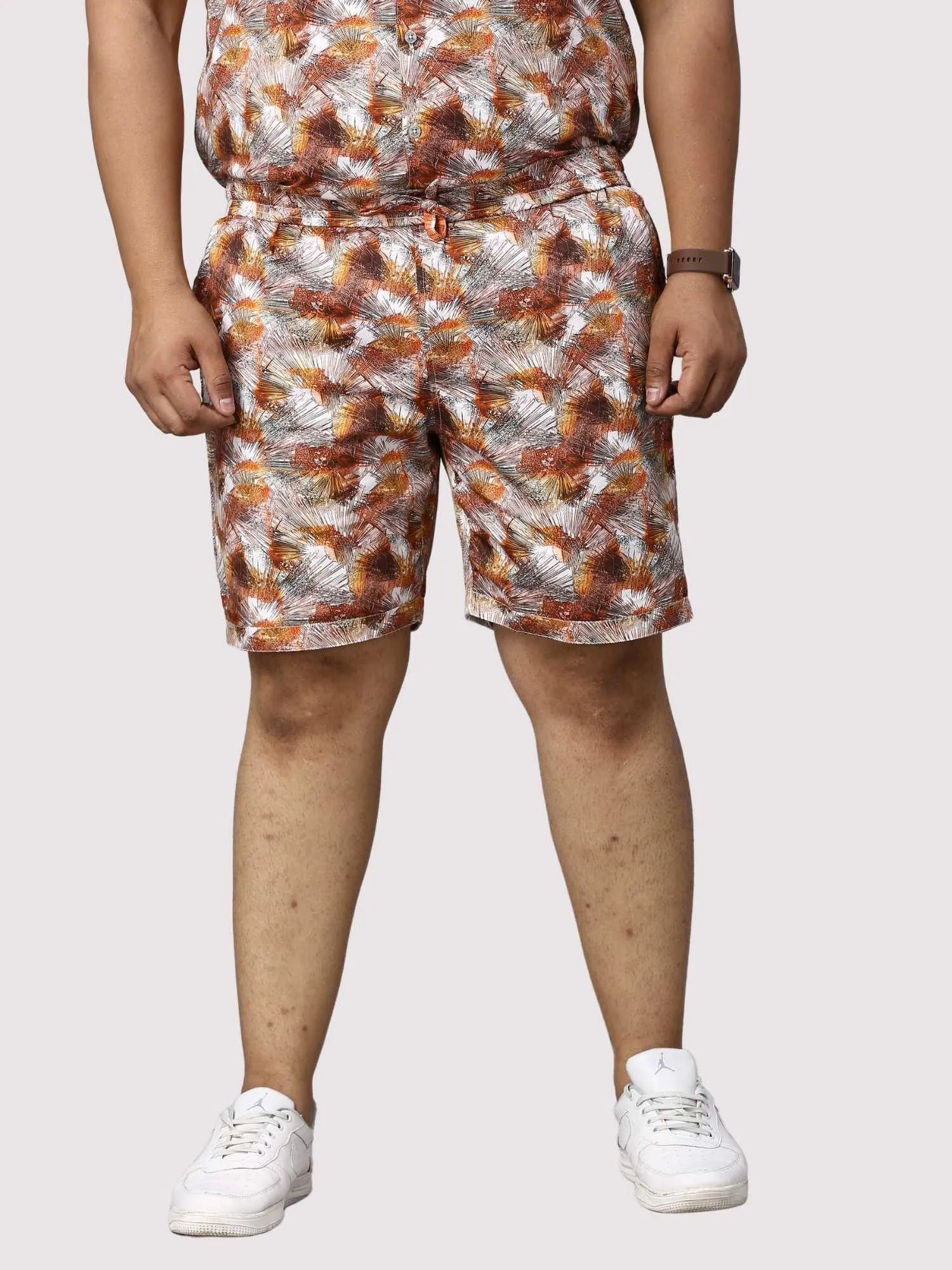 Sandstone Digital Printed Half Co-Ords Men's Plus Size