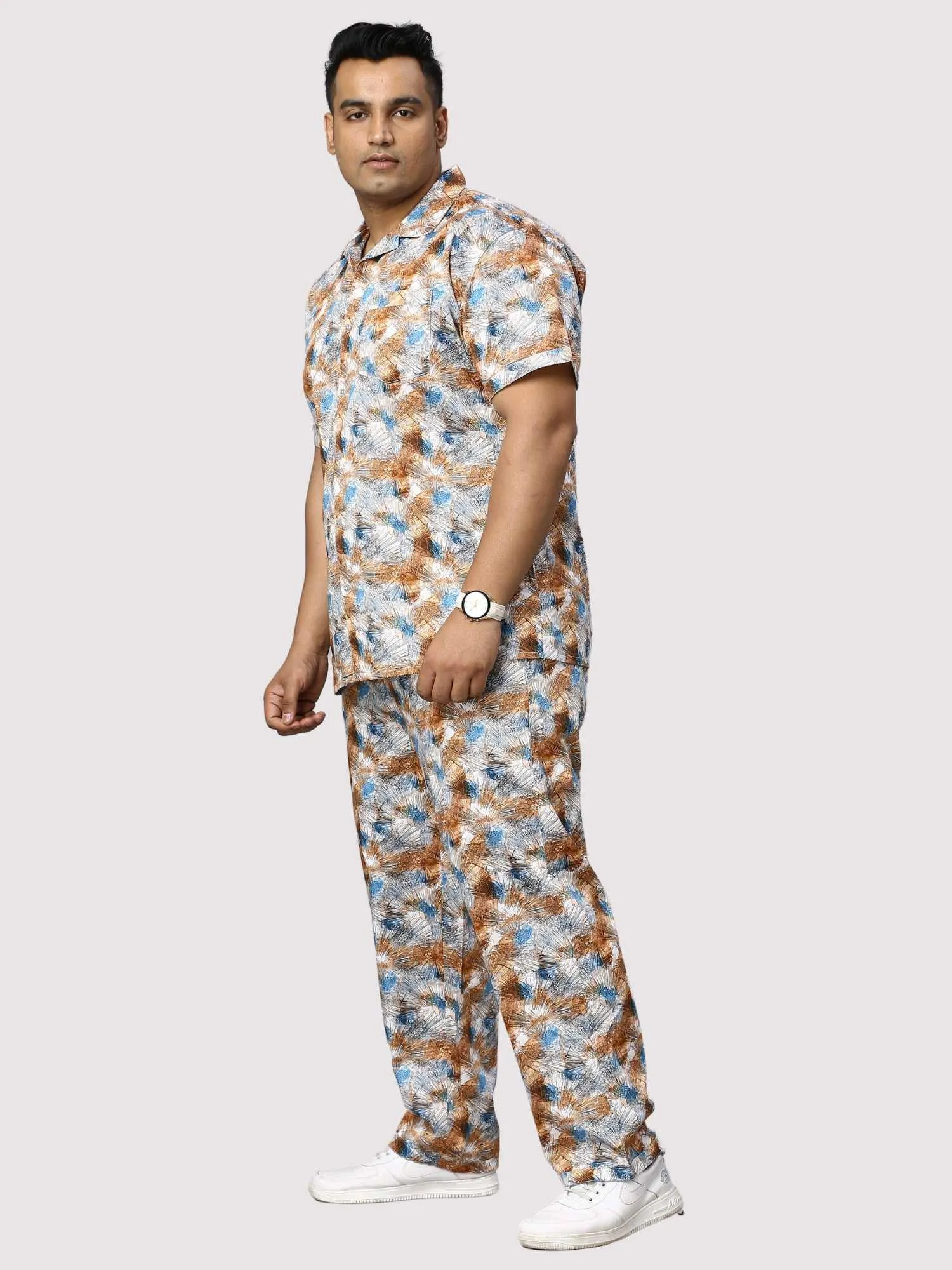 Star Dust Digital Printed Full Co-Ords Men's Plus Size