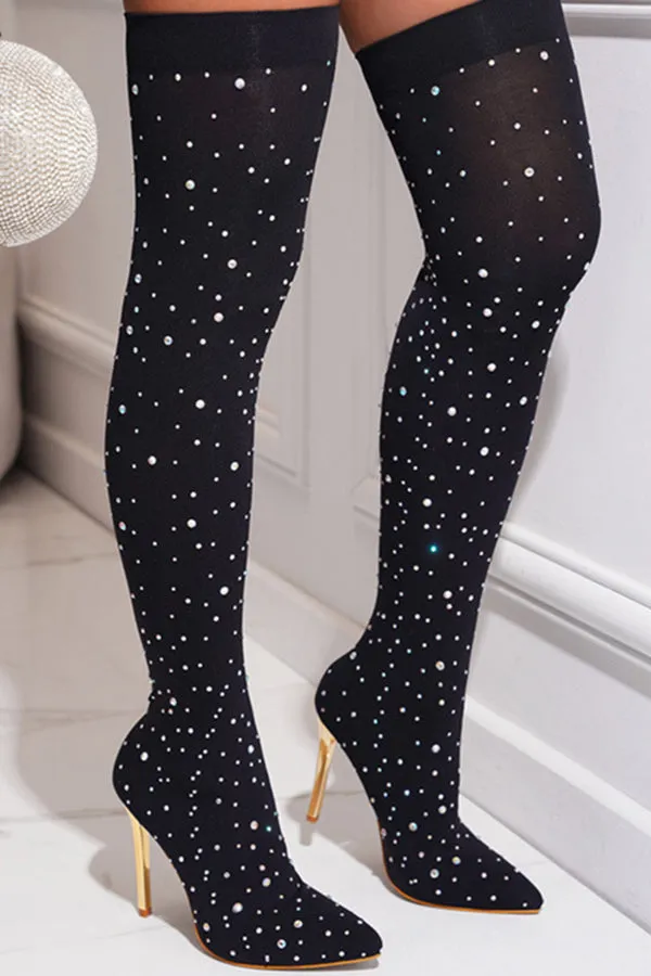 Stylish Striking Rhinestones High heels