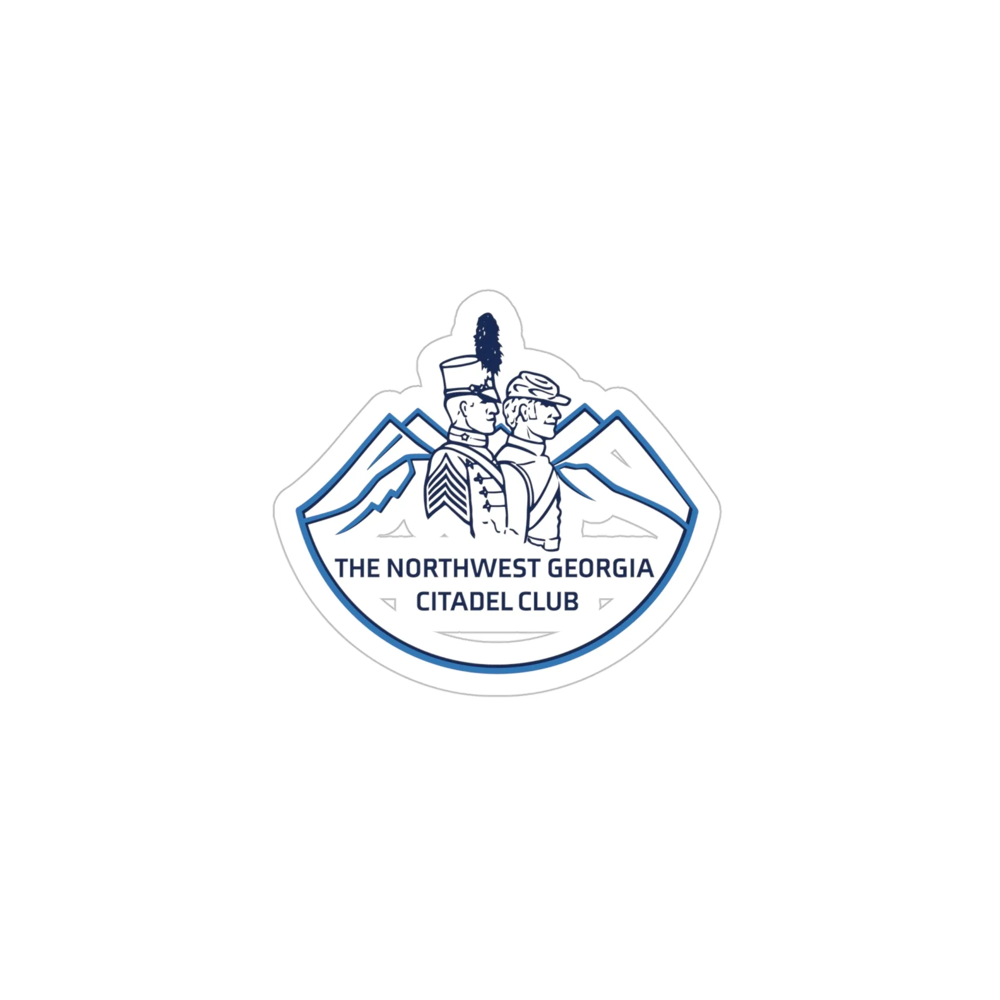 The Citadel, Alumni Club, The Northwest Georgia, Transparent Outdoor Stickers, Die-Cut, 1pcs