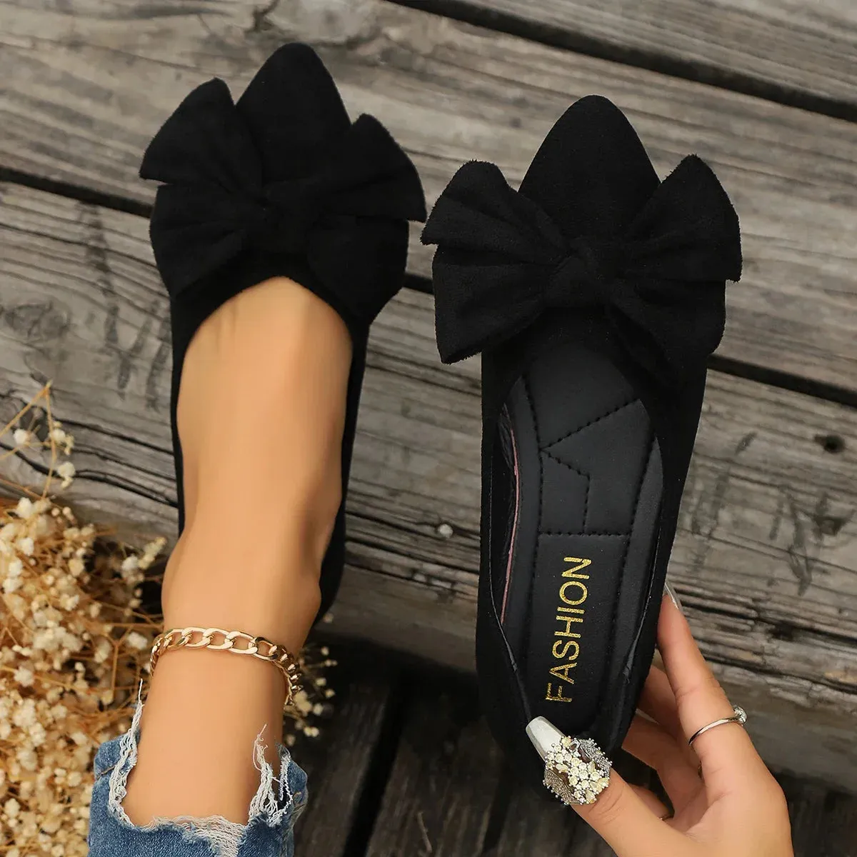 Trendy Casual Bow Tie Loafers