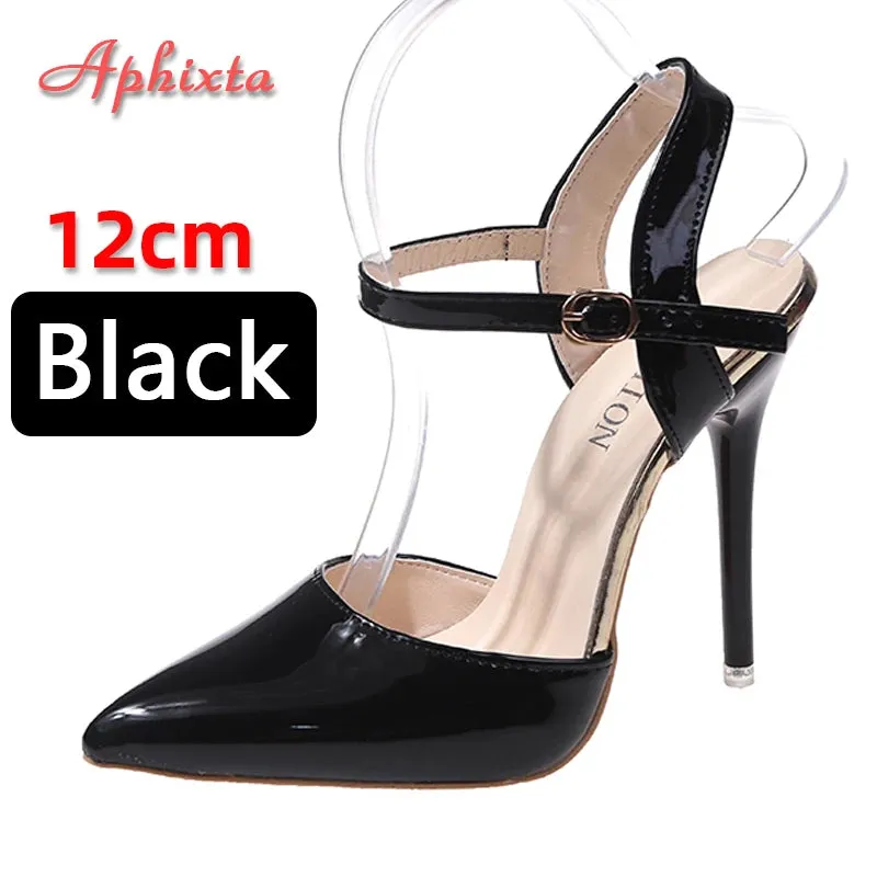 Trendy High Stiletto Ankle Strap Pointed Toe Heels