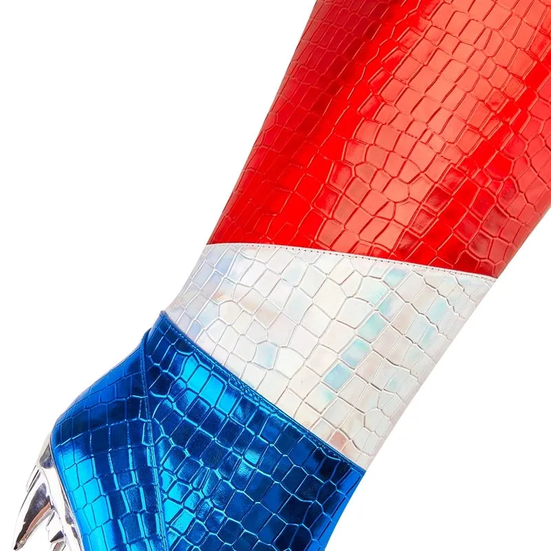 Trendy Patriotic Calf High Heel Boots