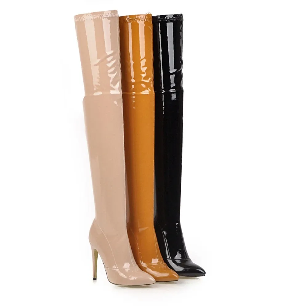 Trendy Stiletto High Heels Over The Knee Stretch Boots