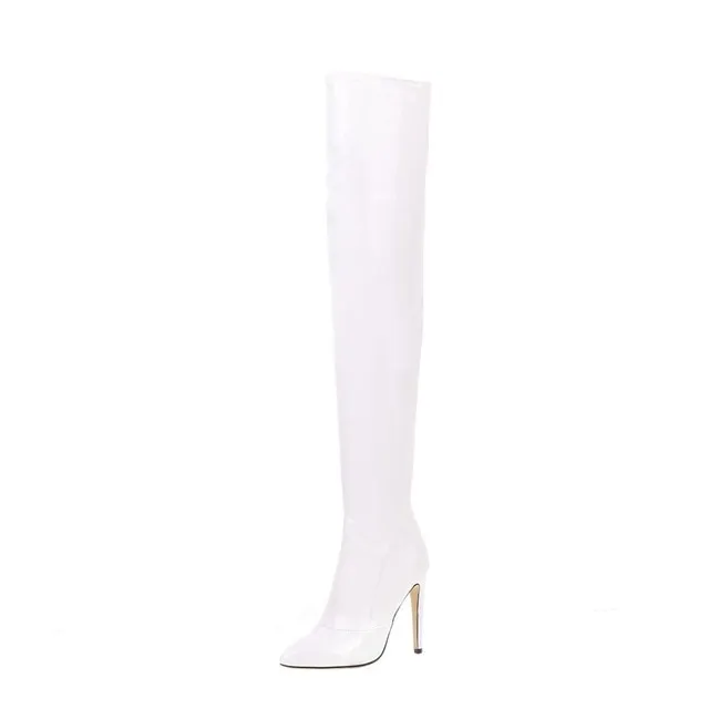 Trendy Stiletto High Heels Over The Knee Stretch Boots