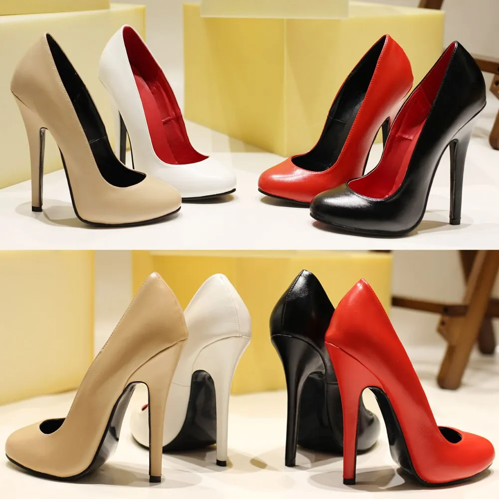 Trendy Stiletto Round Toe High Heels