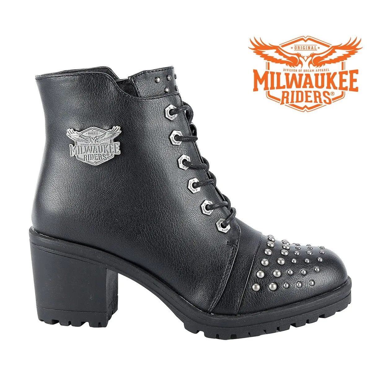 Women's Leather Studded Boots By Milwaukee Riders®